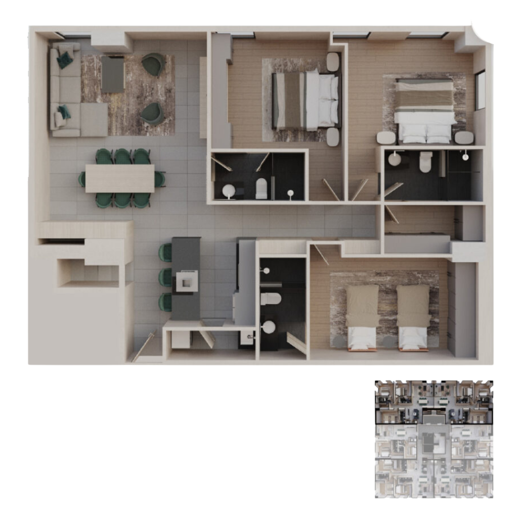 Departamento 140 m²